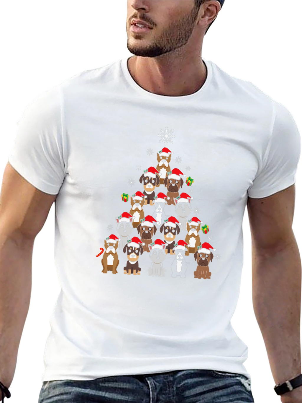 Christmas Dog Tree Graphic Tee