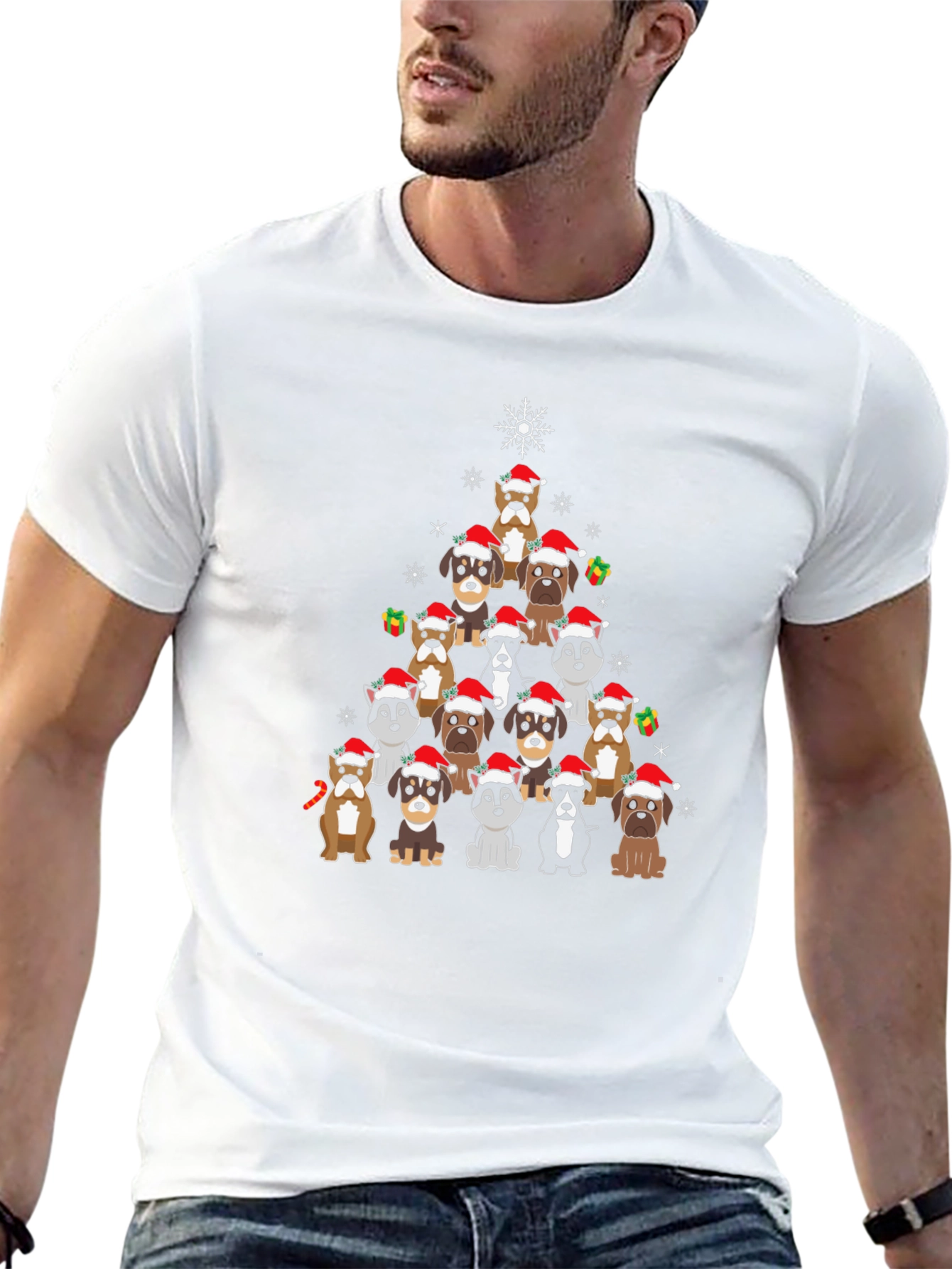 Christmas Dog Tree Graphic Tee