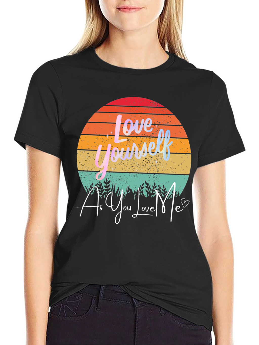 Love Yourself Graphic Tee - Sunset Design