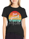 Love Yourself Graphic Tee - Sunset Design