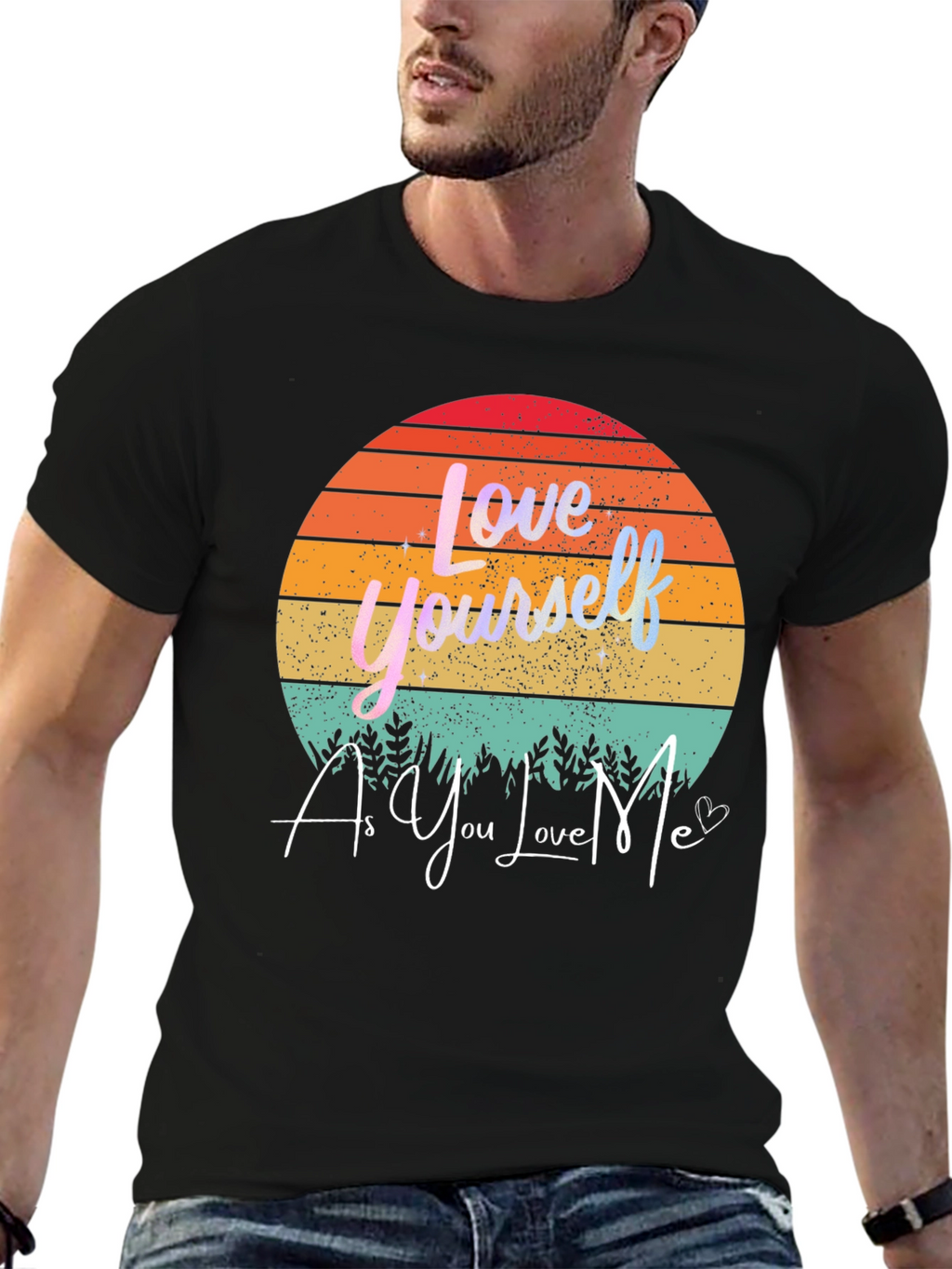 Love Yourself Graphic Tee - Sunset Design