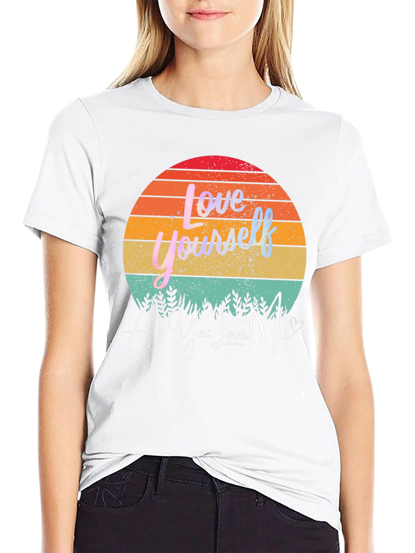 Love Yourself Graphic Tee - Sunset Design
