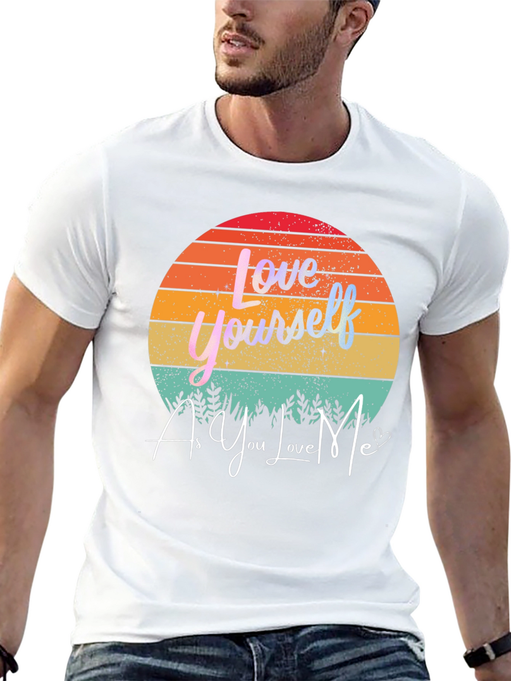 Love Yourself Graphic Tee - Sunset Design