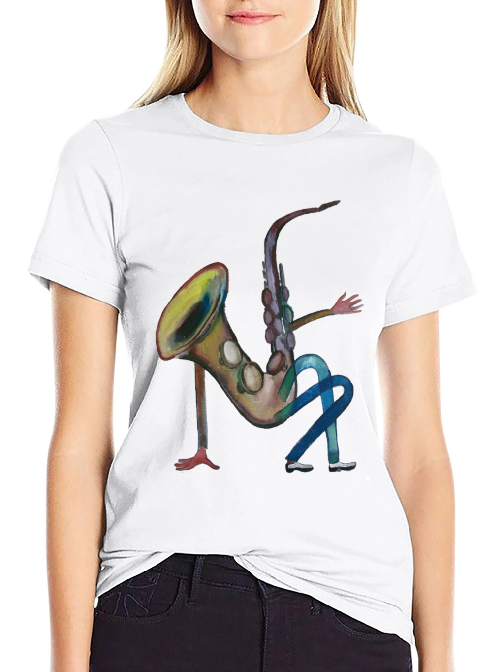 Saxophone Man Graphic T-Shirt