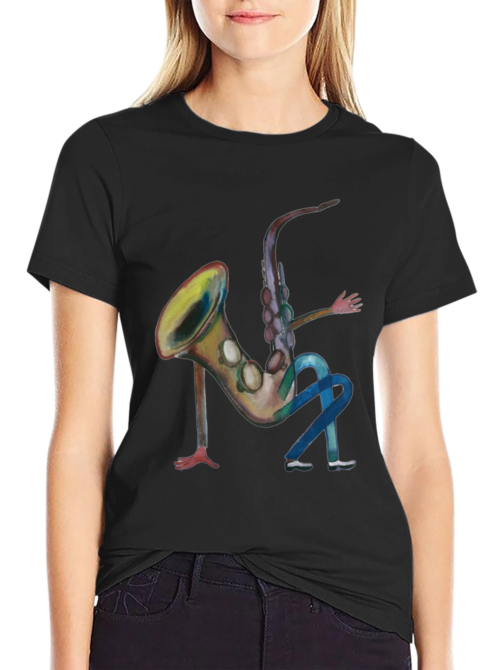 Saxophone Man Graphic T-Shirt