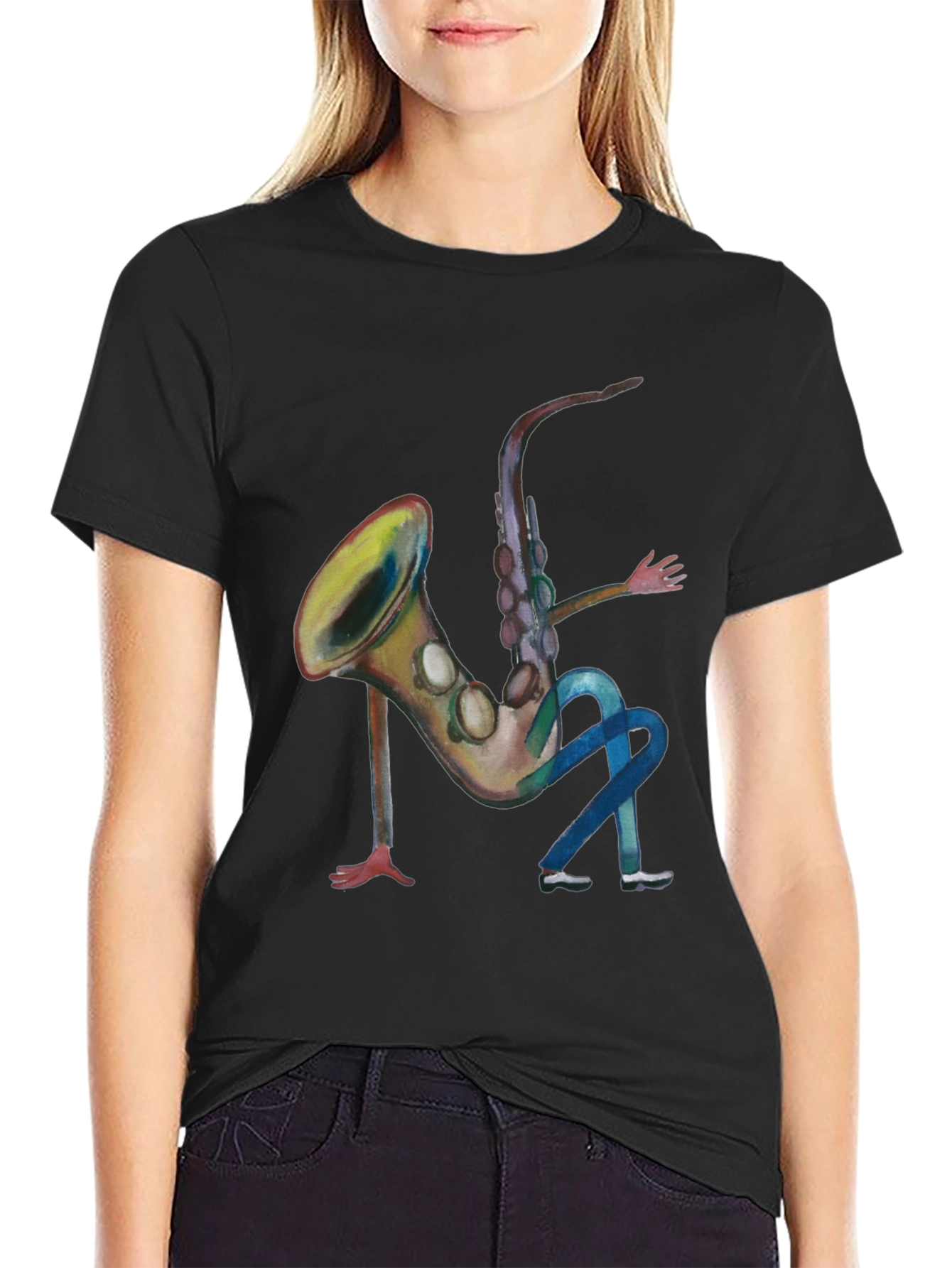 Saxophone Man Graphic T-Shirt