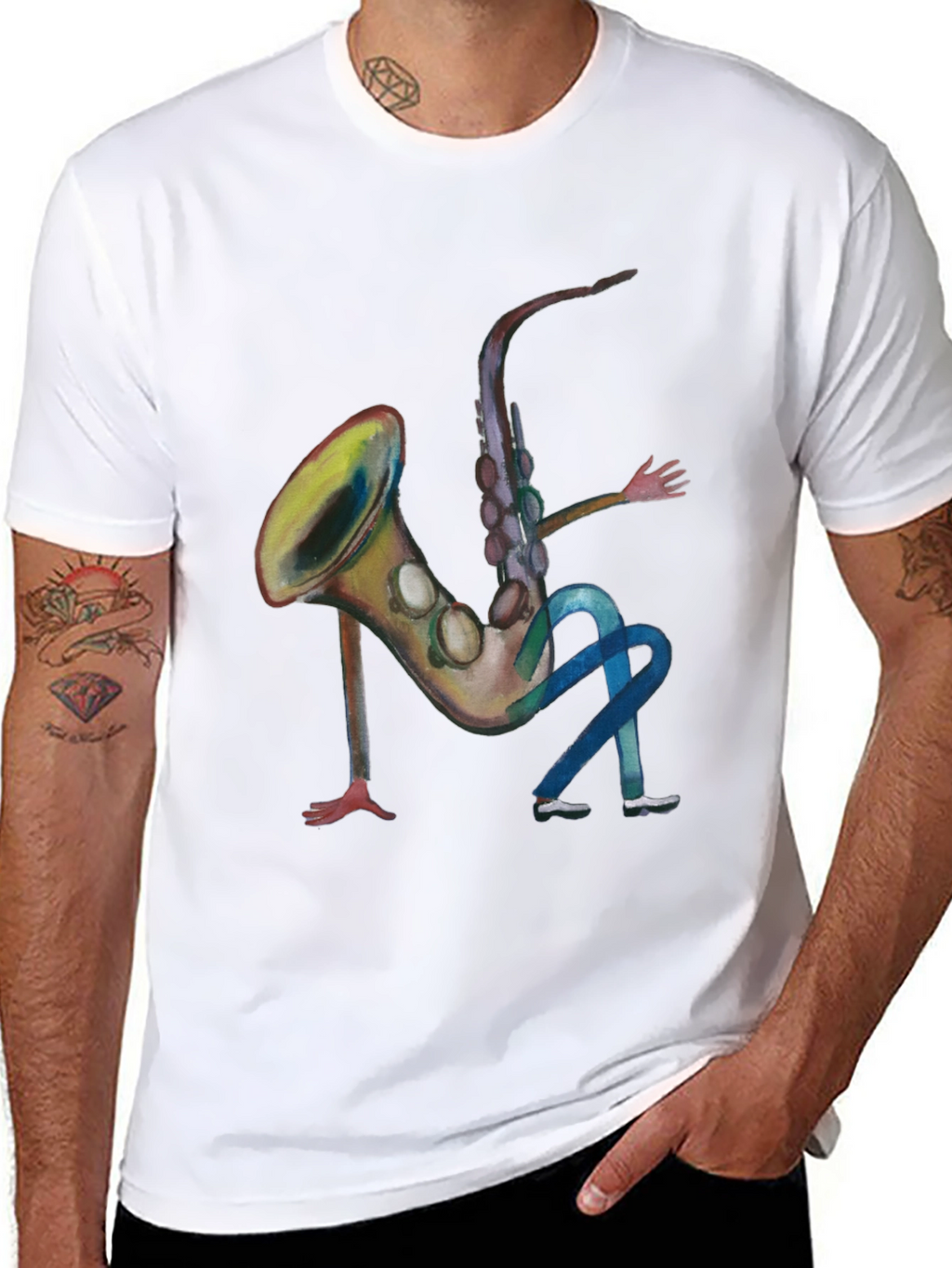 Saxophone Man Graphic T-Shirt