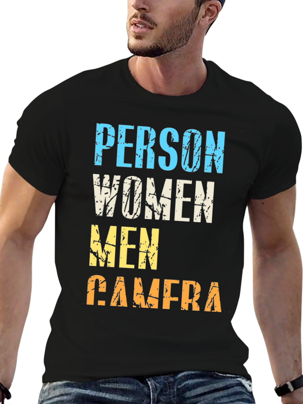 Person Woman Men Camera T-Shirt