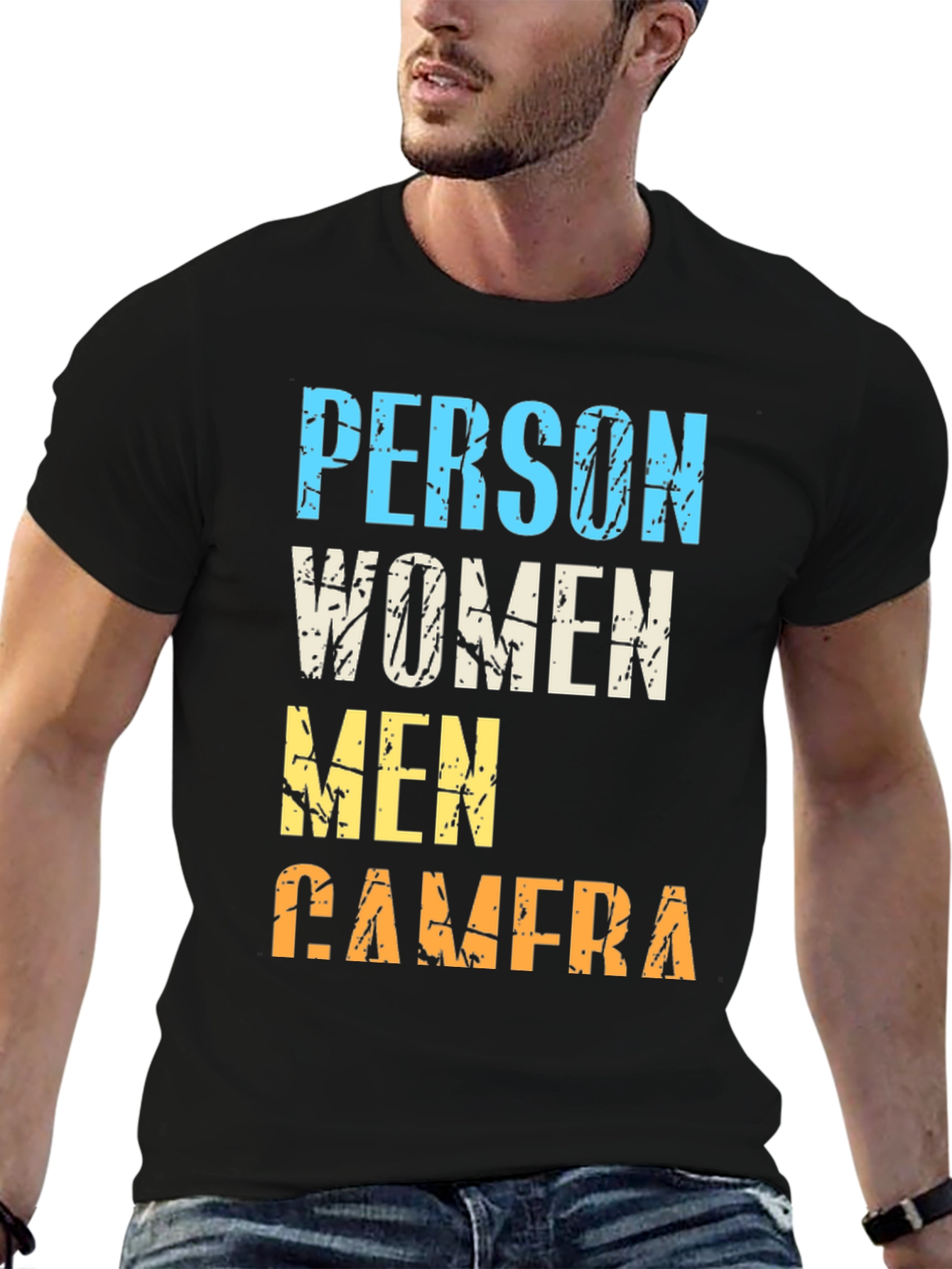 Person Woman Men Camera T-Shirt