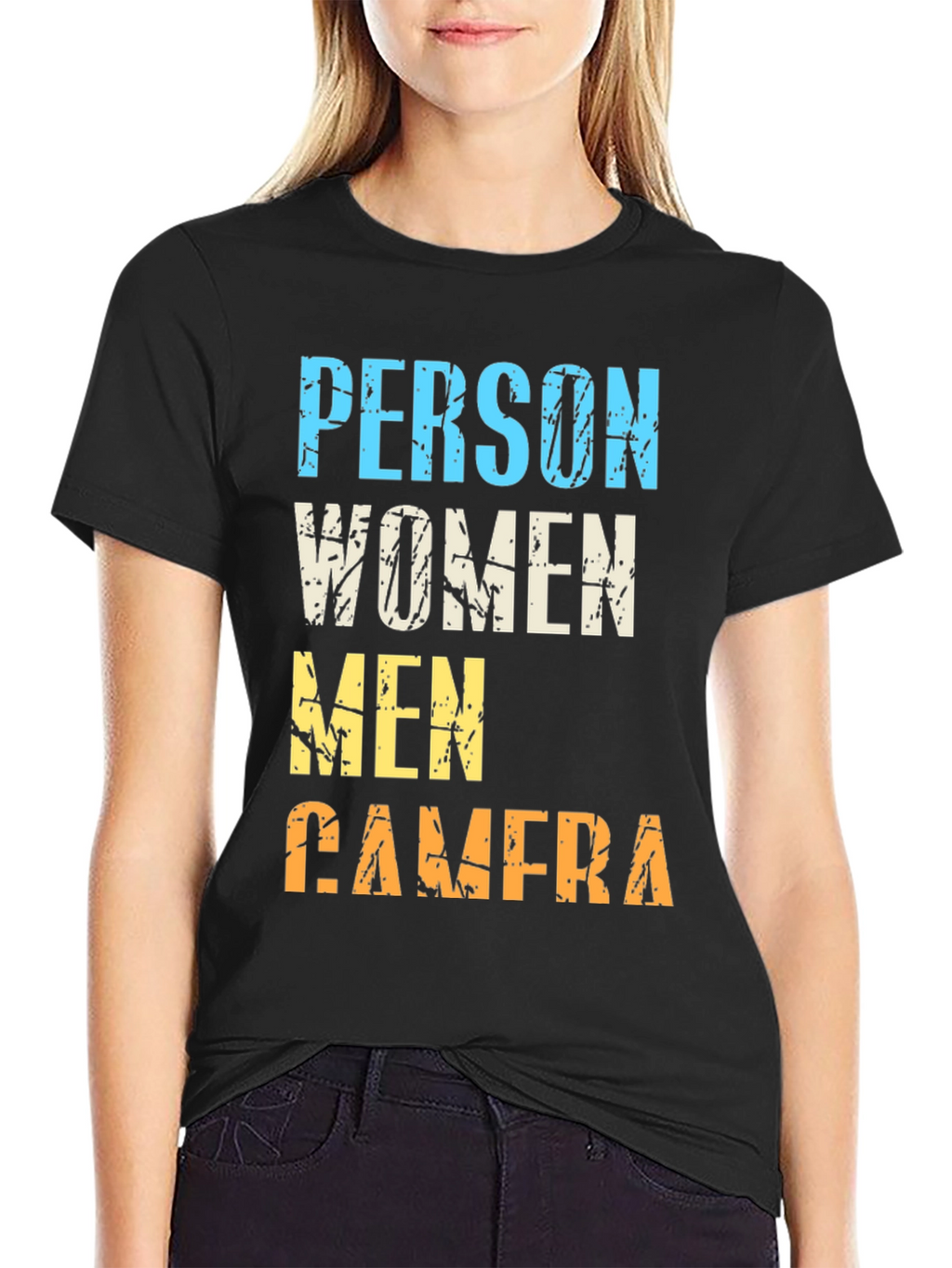 Person Woman Men Camera T-Shirt