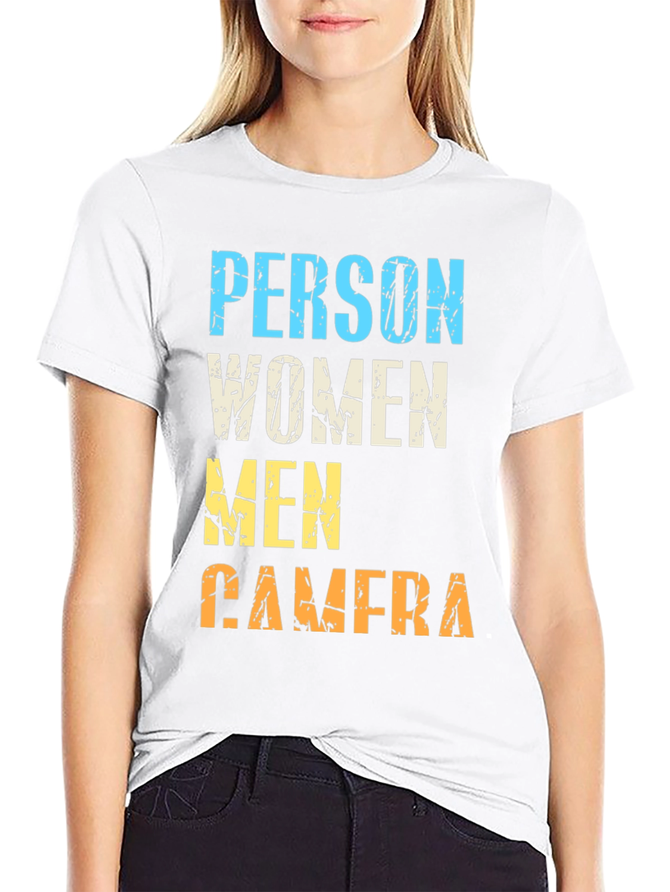 Person Woman Men Camera T-Shirt