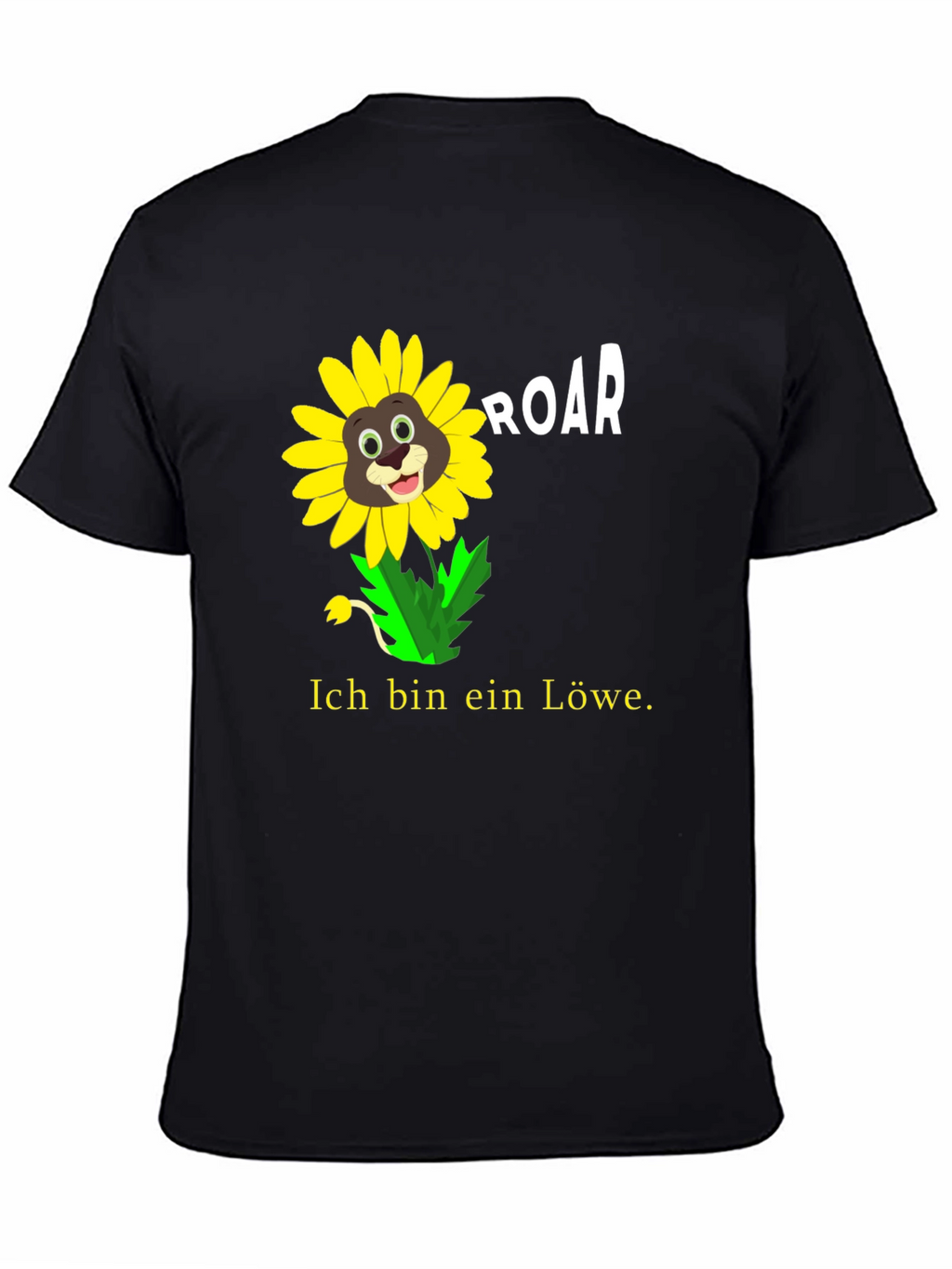 Ich Bin Ein Lowe Sunflower Lion Graphic T-Shirt