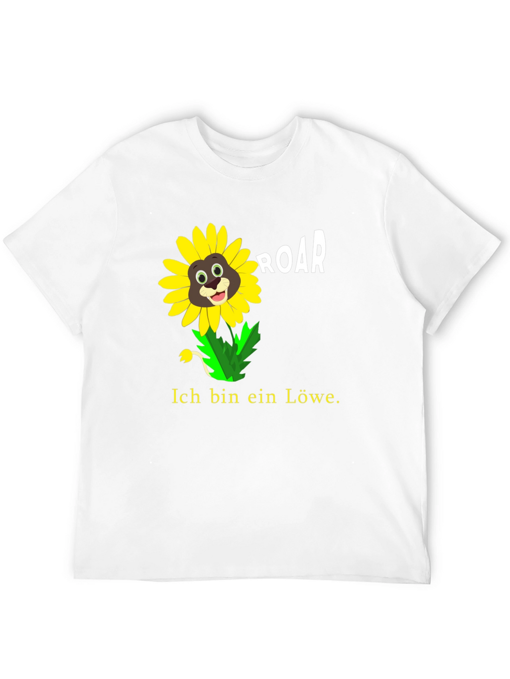 Ich Bin Ein Lowe Sunflower Lion Graphic T-Shirt
