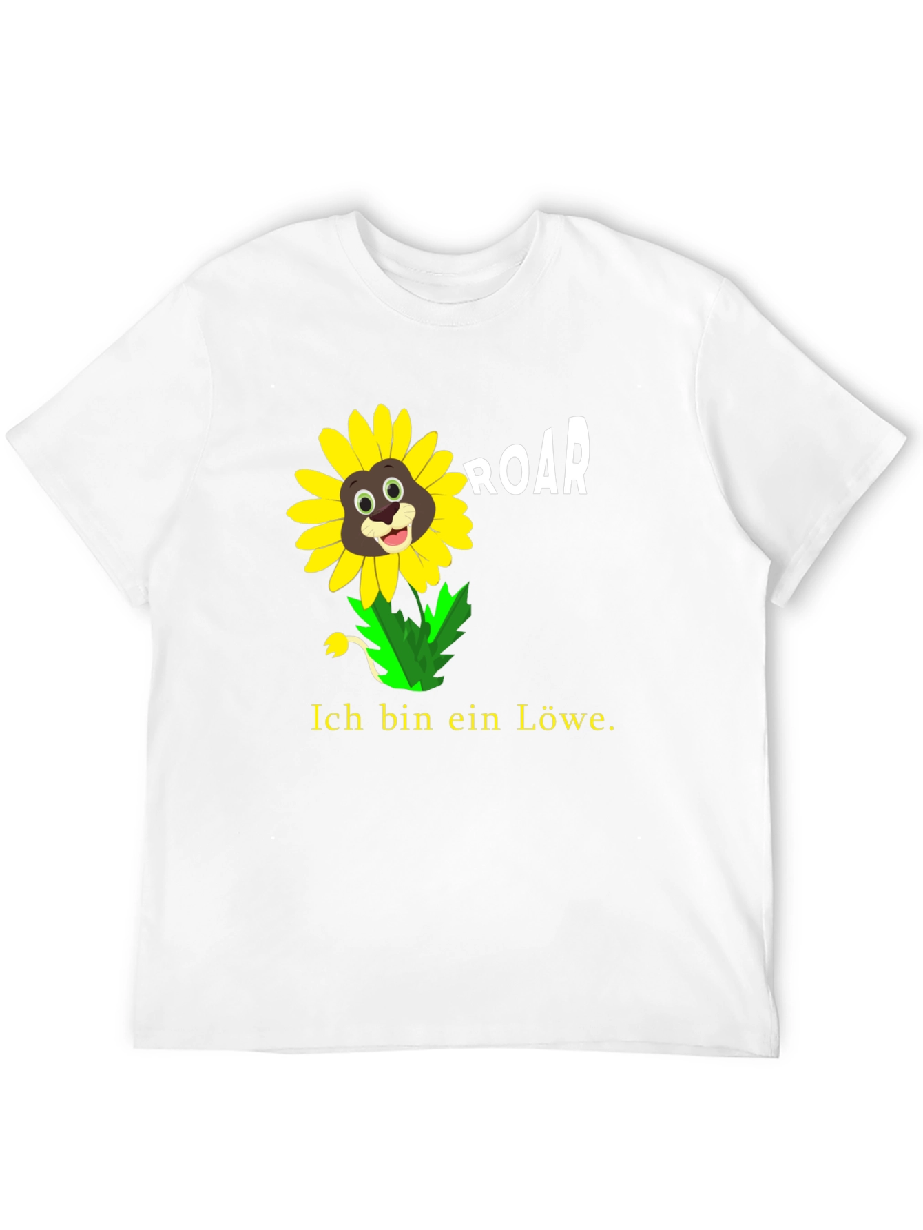 Ich Bin Ein Lowe Sunflower Lion Graphic T-Shirt