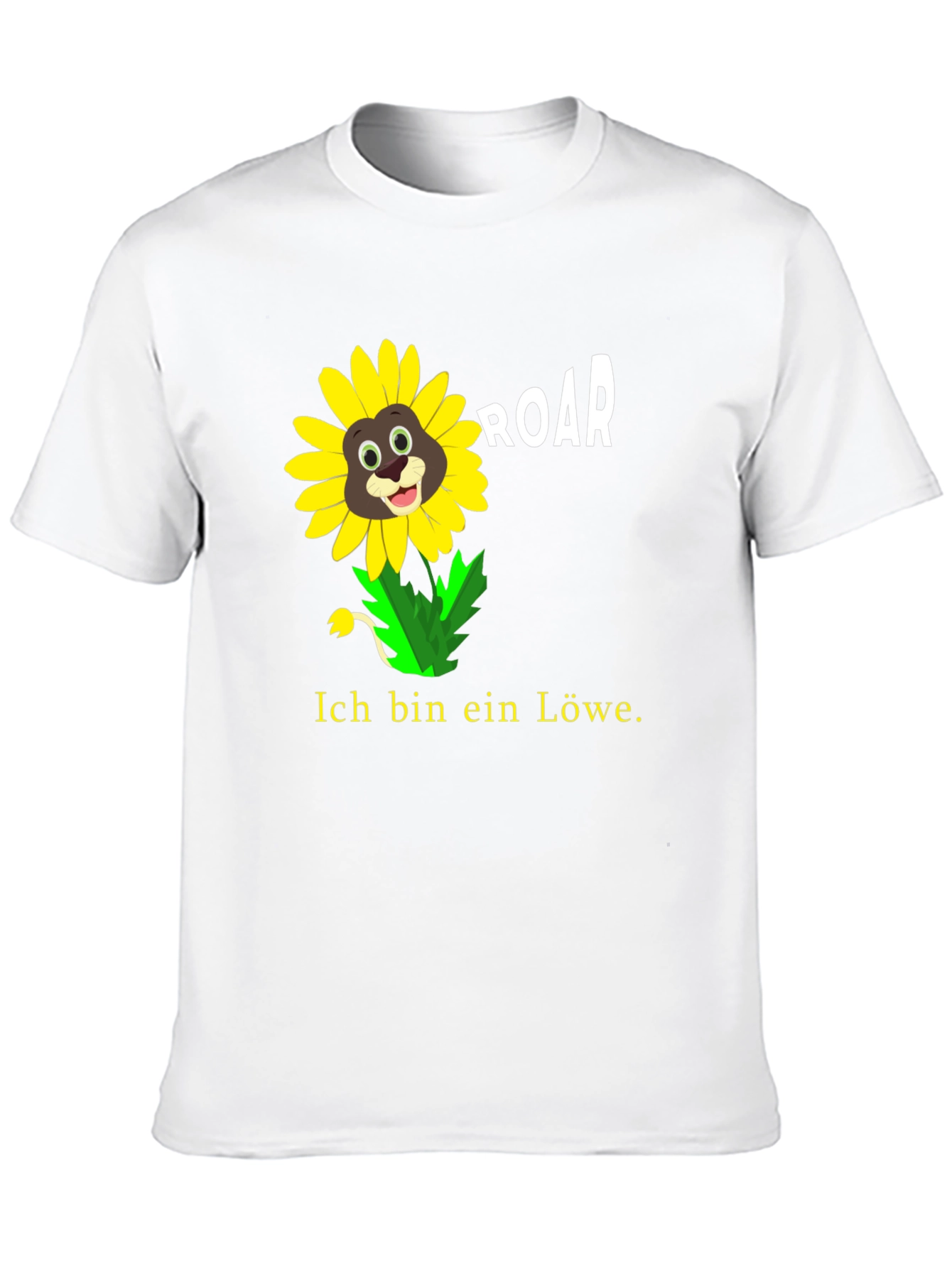 Ich Bin Ein Lowe Sunflower Lion Graphic T-Shirt