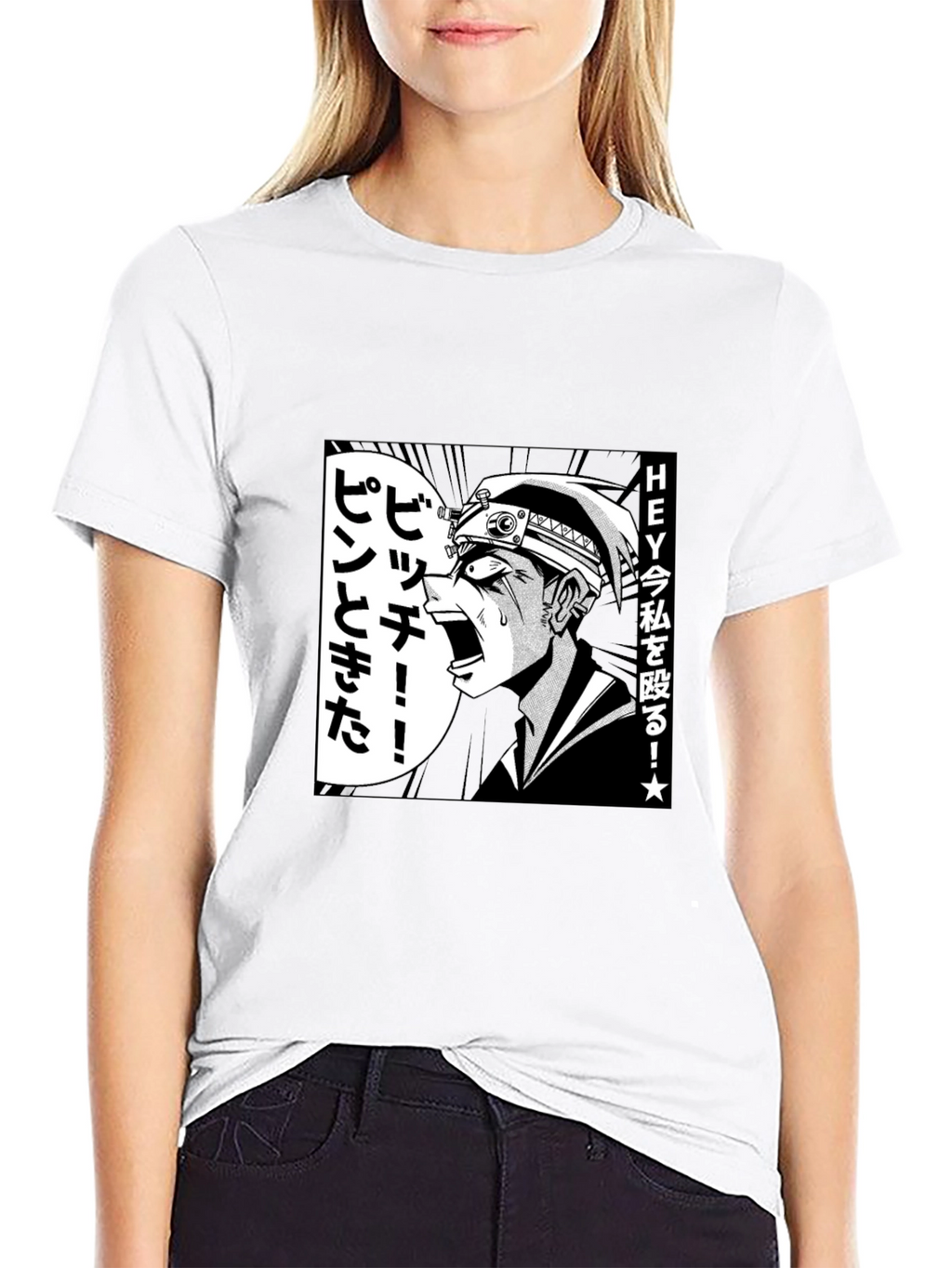 Anime Manga Graphic T-Shirt - Black