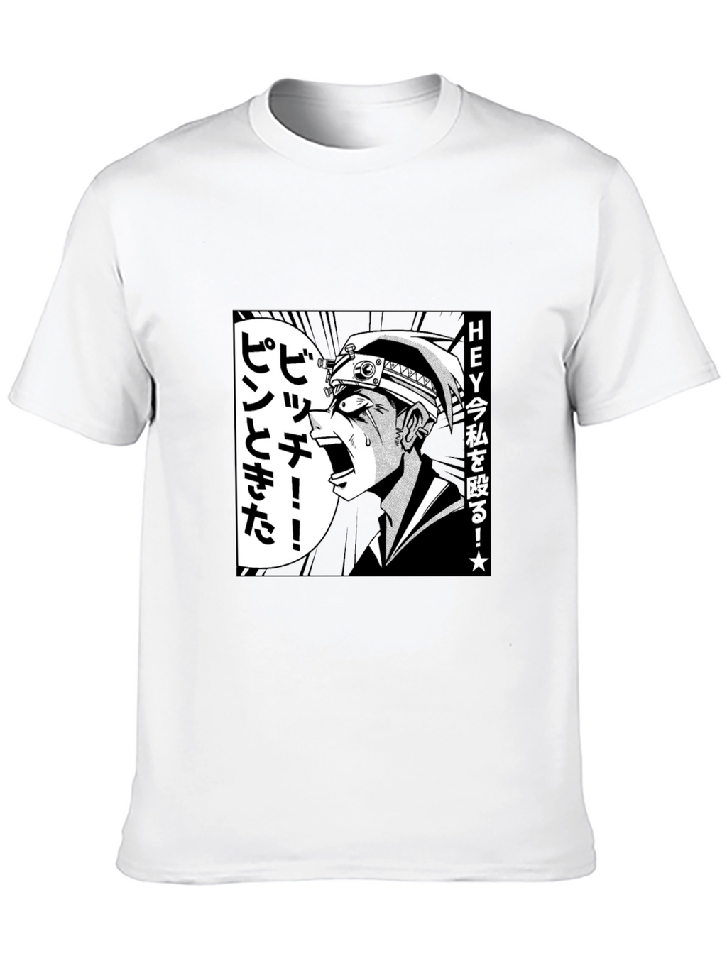 Anime Manga Graphic T-Shirt - Black