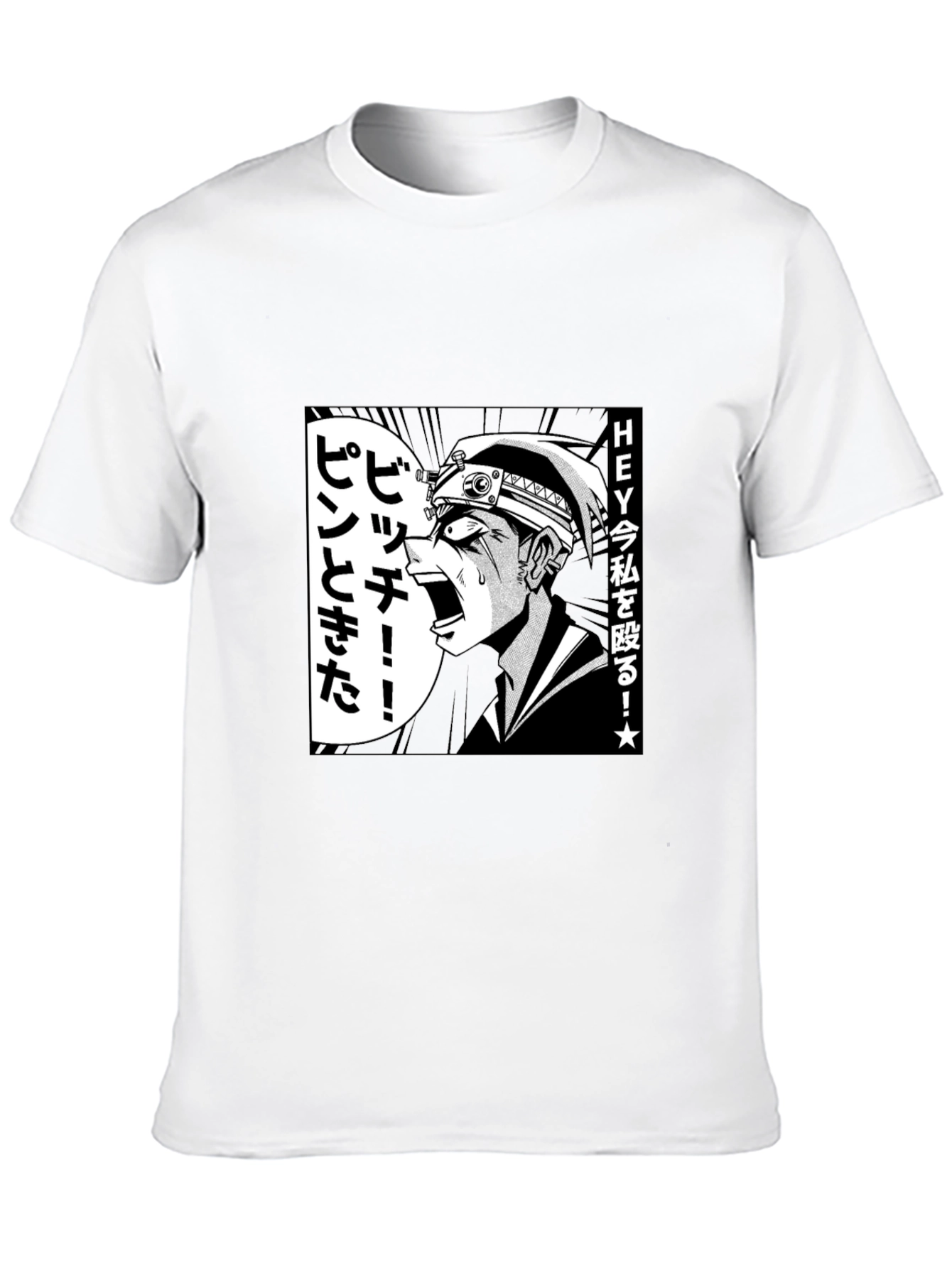 Anime Manga Graphic T-Shirt - Black