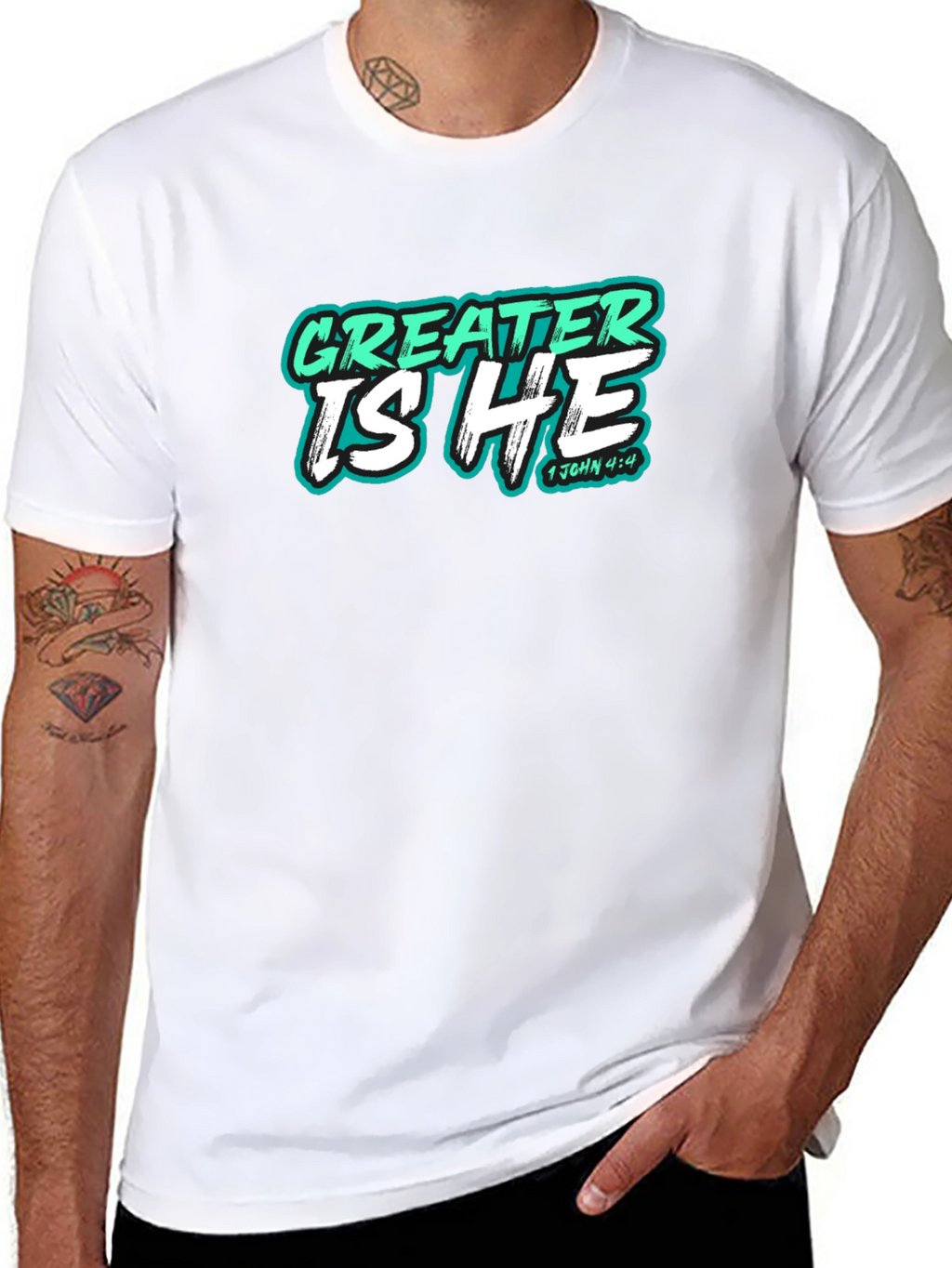 Greater Is He Christian T-Shirt