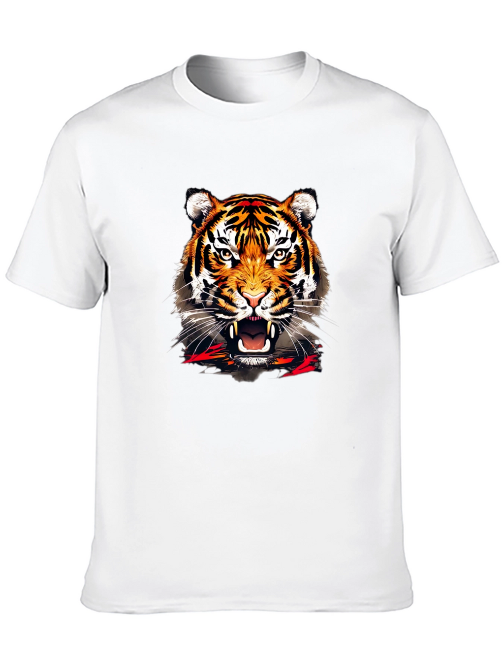 Bold Tiger Graphic Print Black T-Shirt