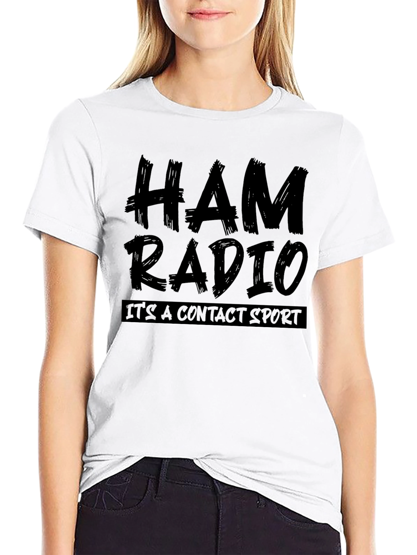 Ham Radio Contact Sport Graphic Tee