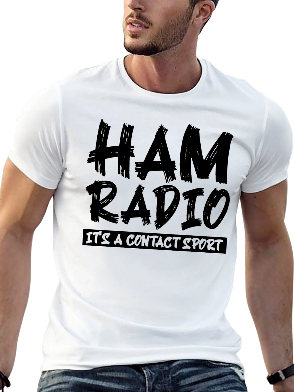 Ham Radio Contact Sport Graphic Tee
