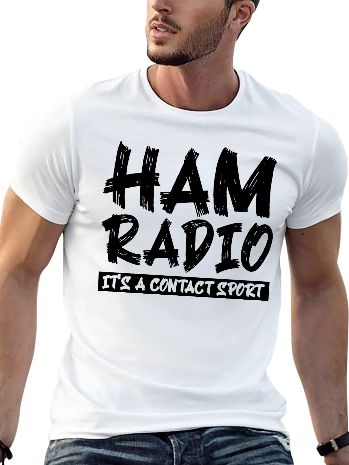 Ham Radio Contact Sport Graphic Tee