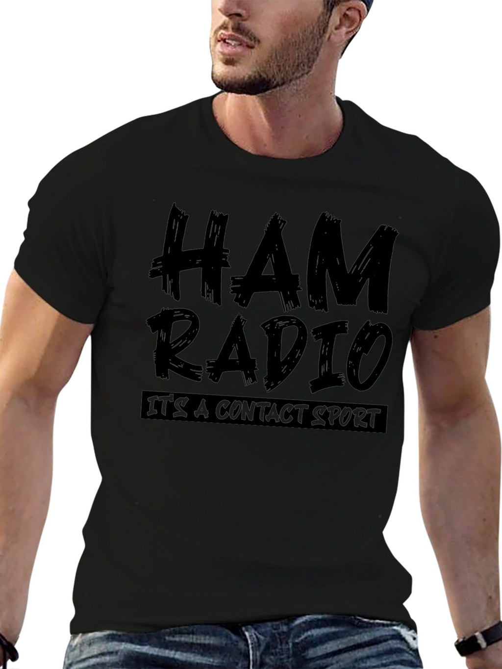 Ham Radio Contact Sport Graphic Tee