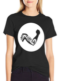 Black Muscle Arm Graphic Tee