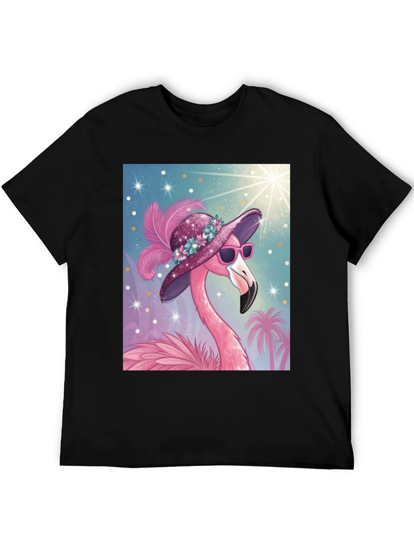 Flamingo Graphic Tee - Tropical Style