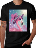 Flamingo Graphic Tee - Tropical Style