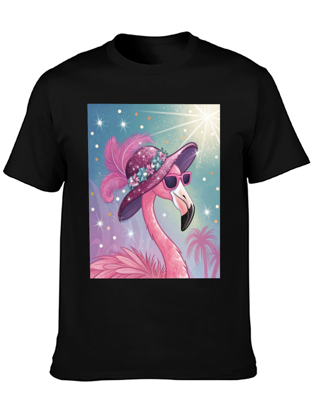 Flamingo Graphic Tee - Tropical Style