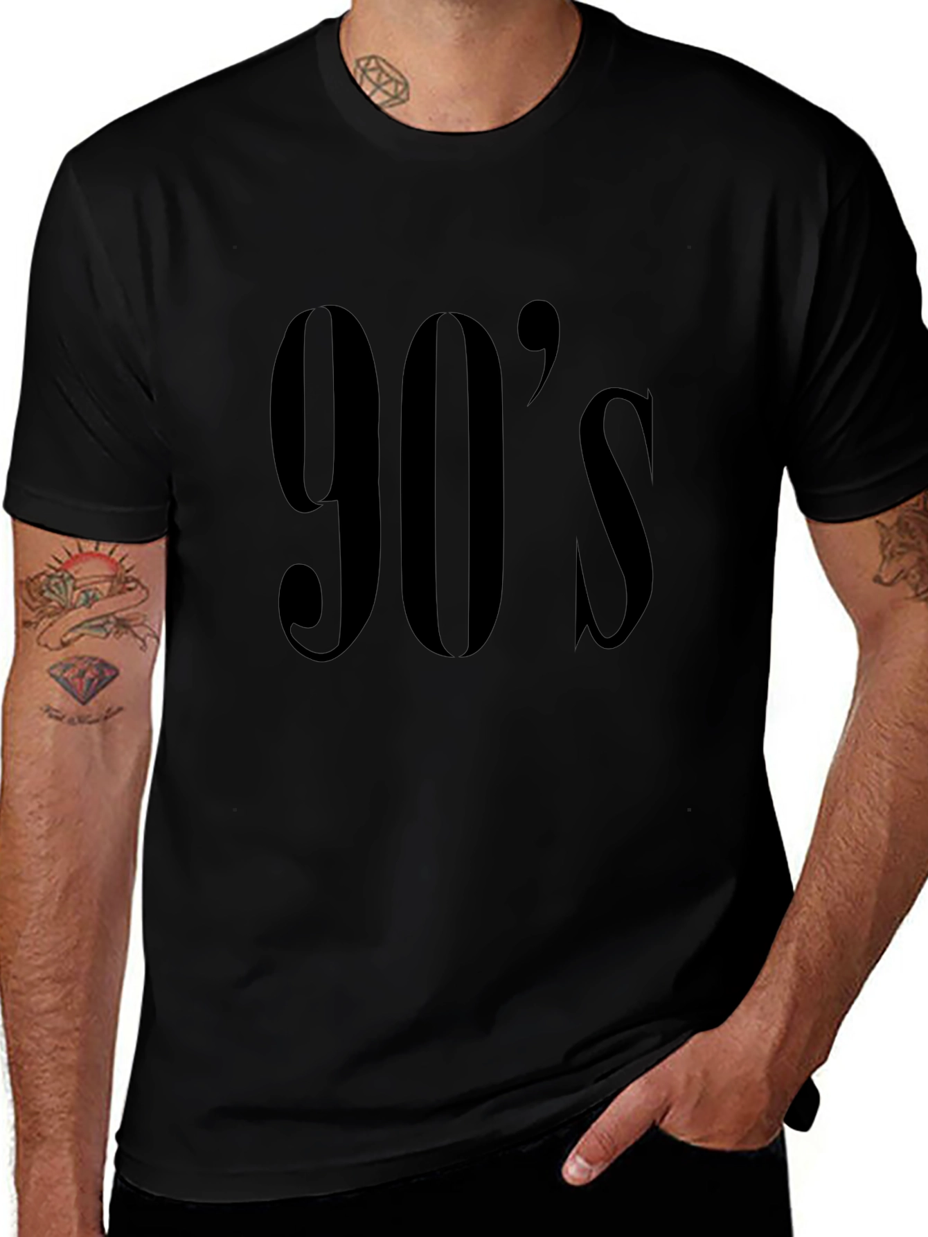 90s Style Black Tee