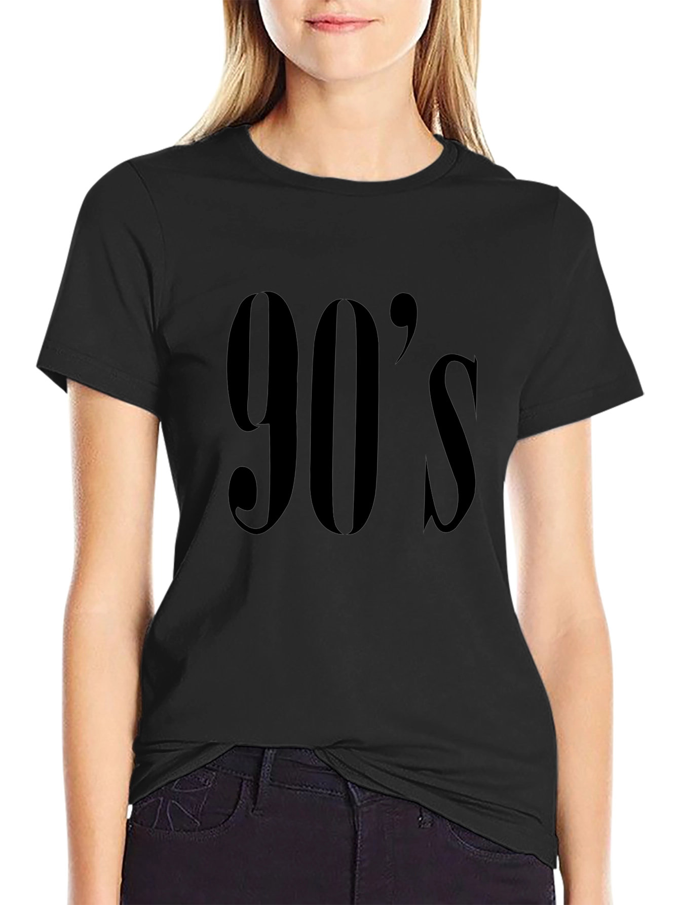 90s Style Black Tee
