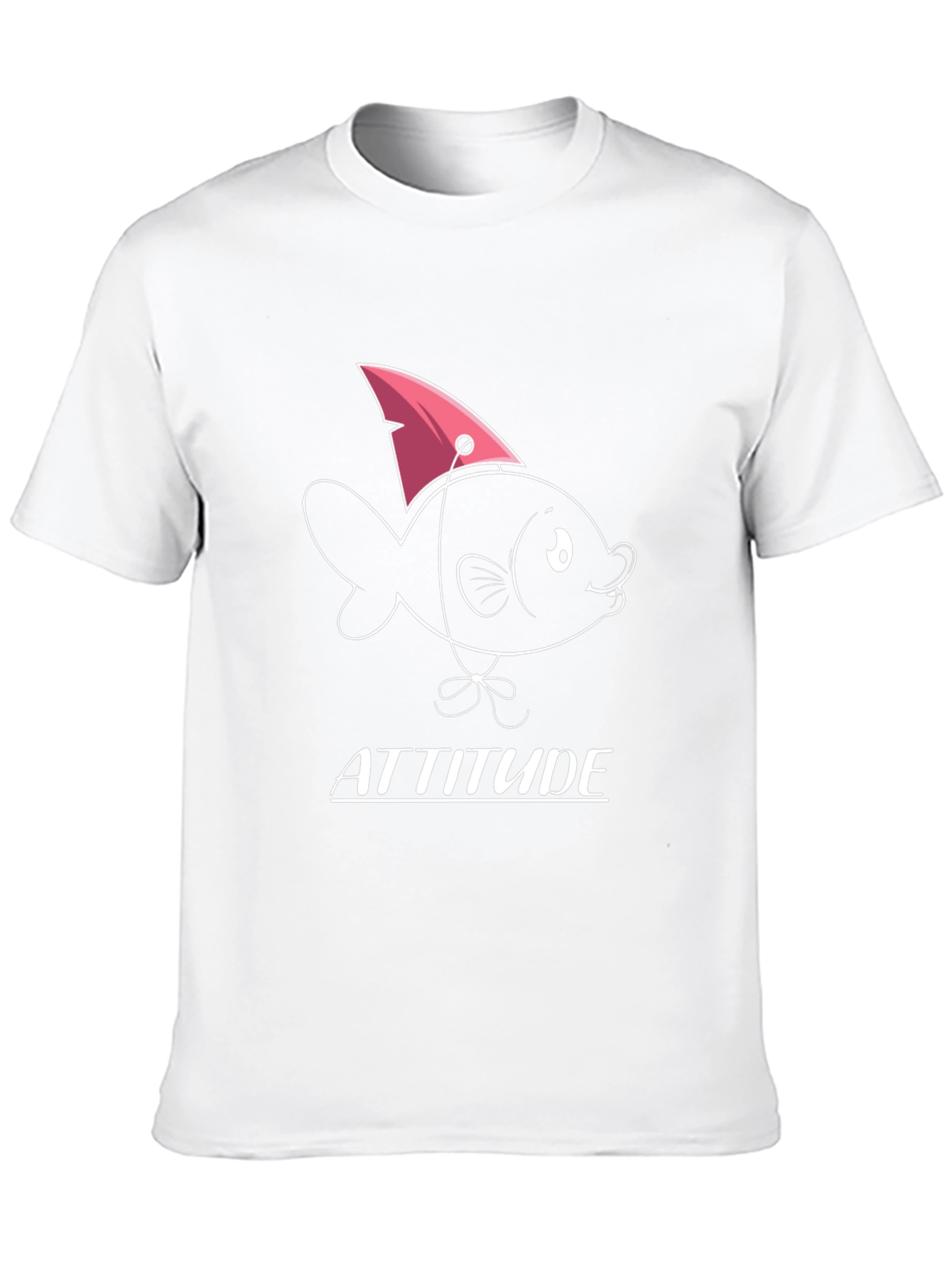Attitude Fish Graphic T-Shirt - Mens Black Tee