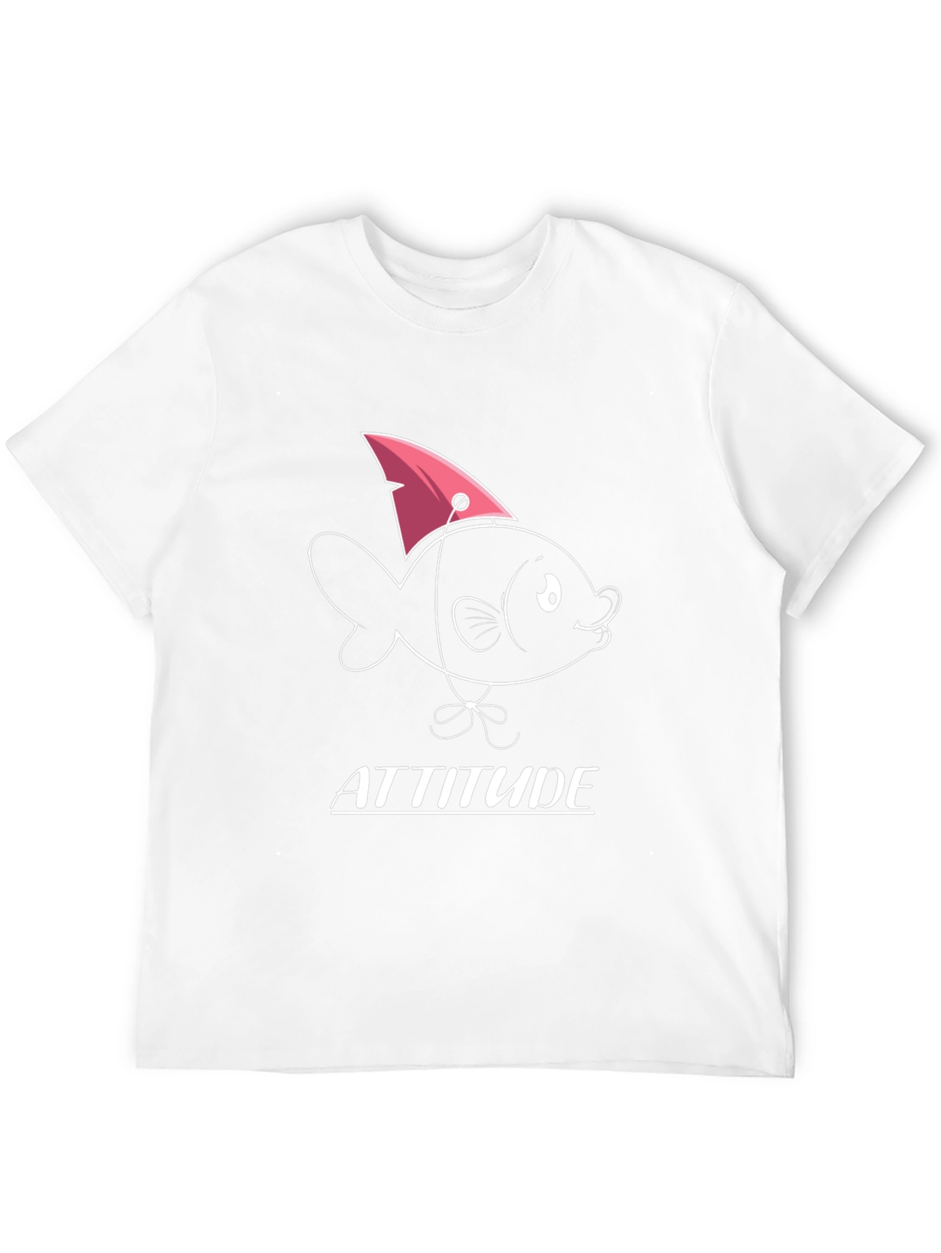 Attitude Fish Graphic T-Shirt - Mens Black Tee