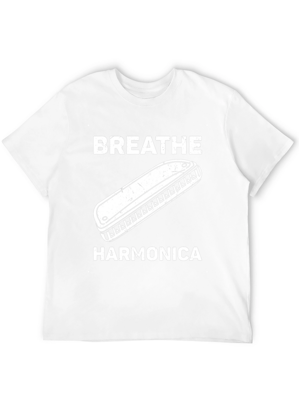 Breathe Harmonica Graphic T-Shirt Music Lover Tee