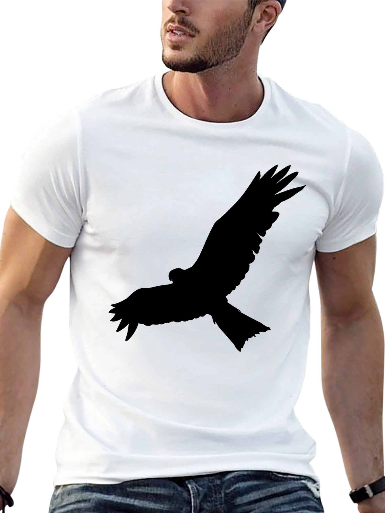 Black Bird Graphic Tee - Mens Crew Neck T-Shirt