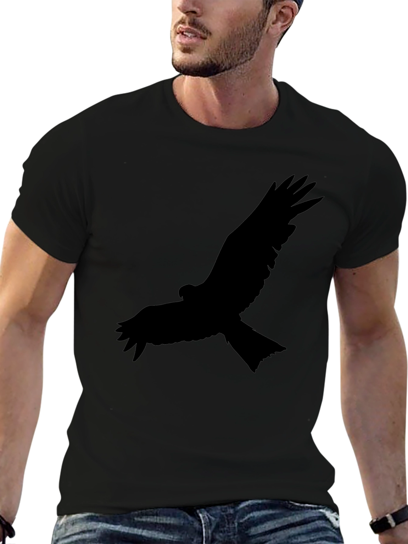 Black Bird Graphic Tee - Mens Crew Neck T-Shirt