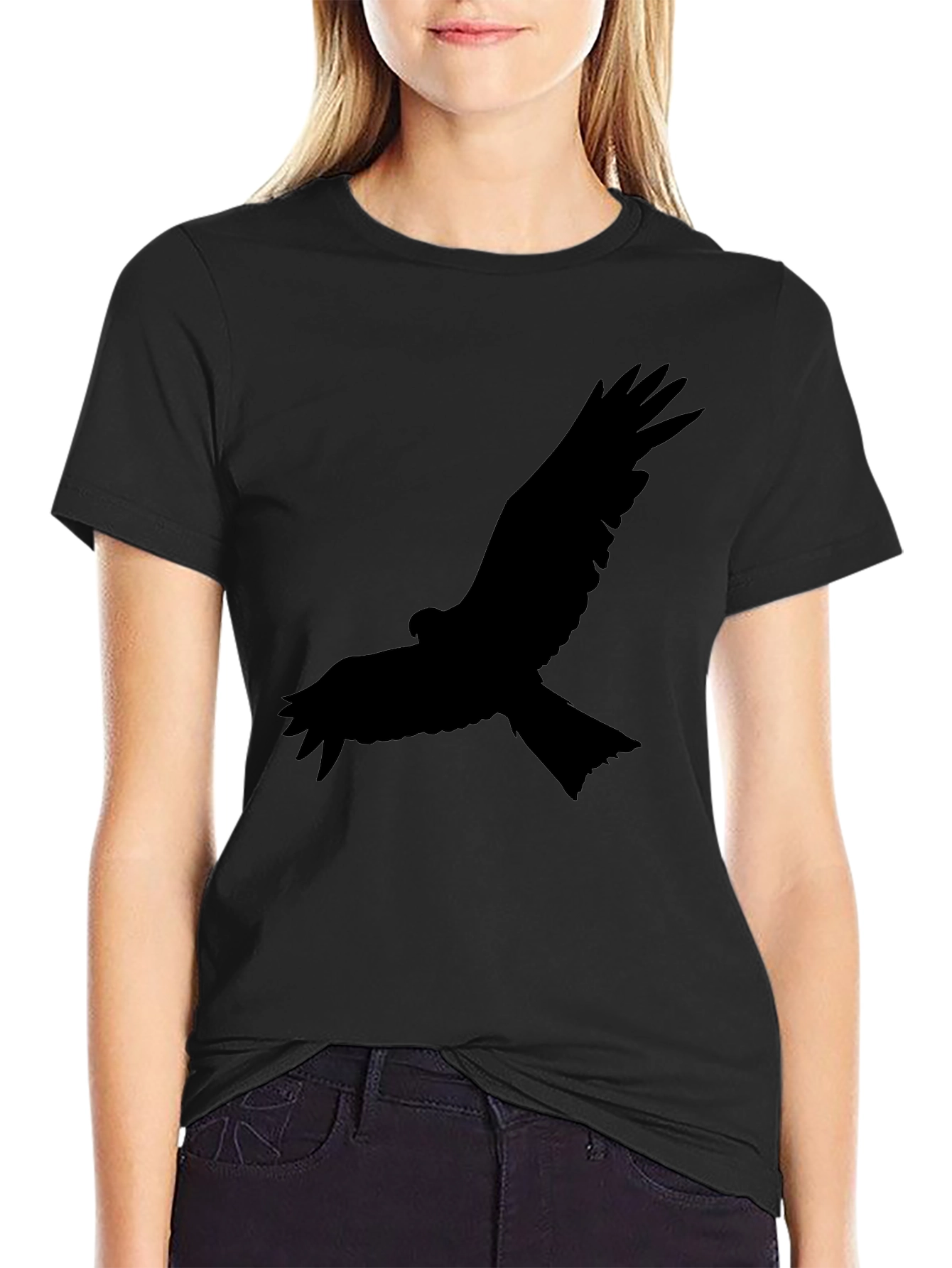 Black Bird Graphic Tee - Mens Crew Neck T-Shirt