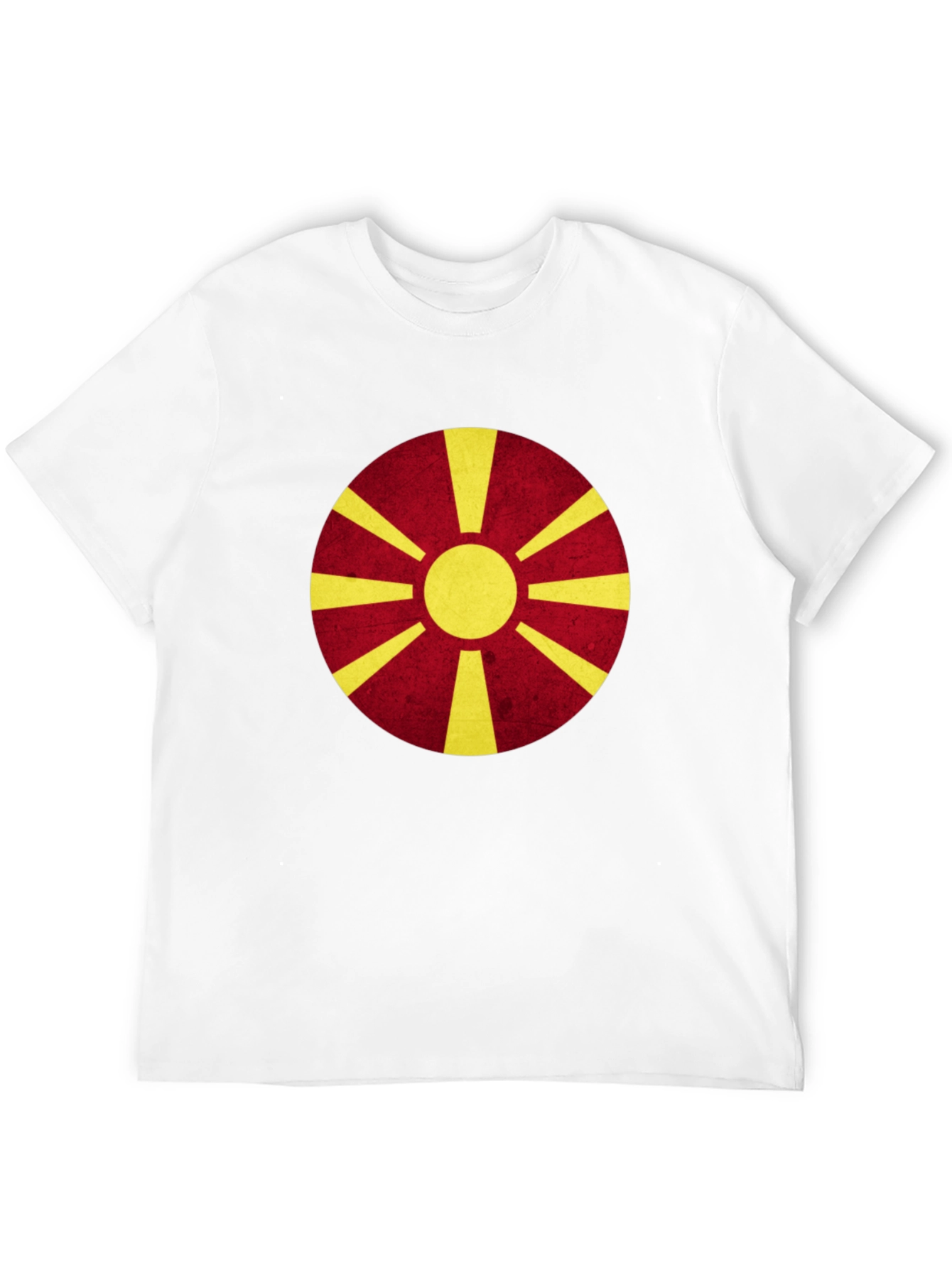 Macedonia Flag Graphic Tee - Black Cotton Shirt