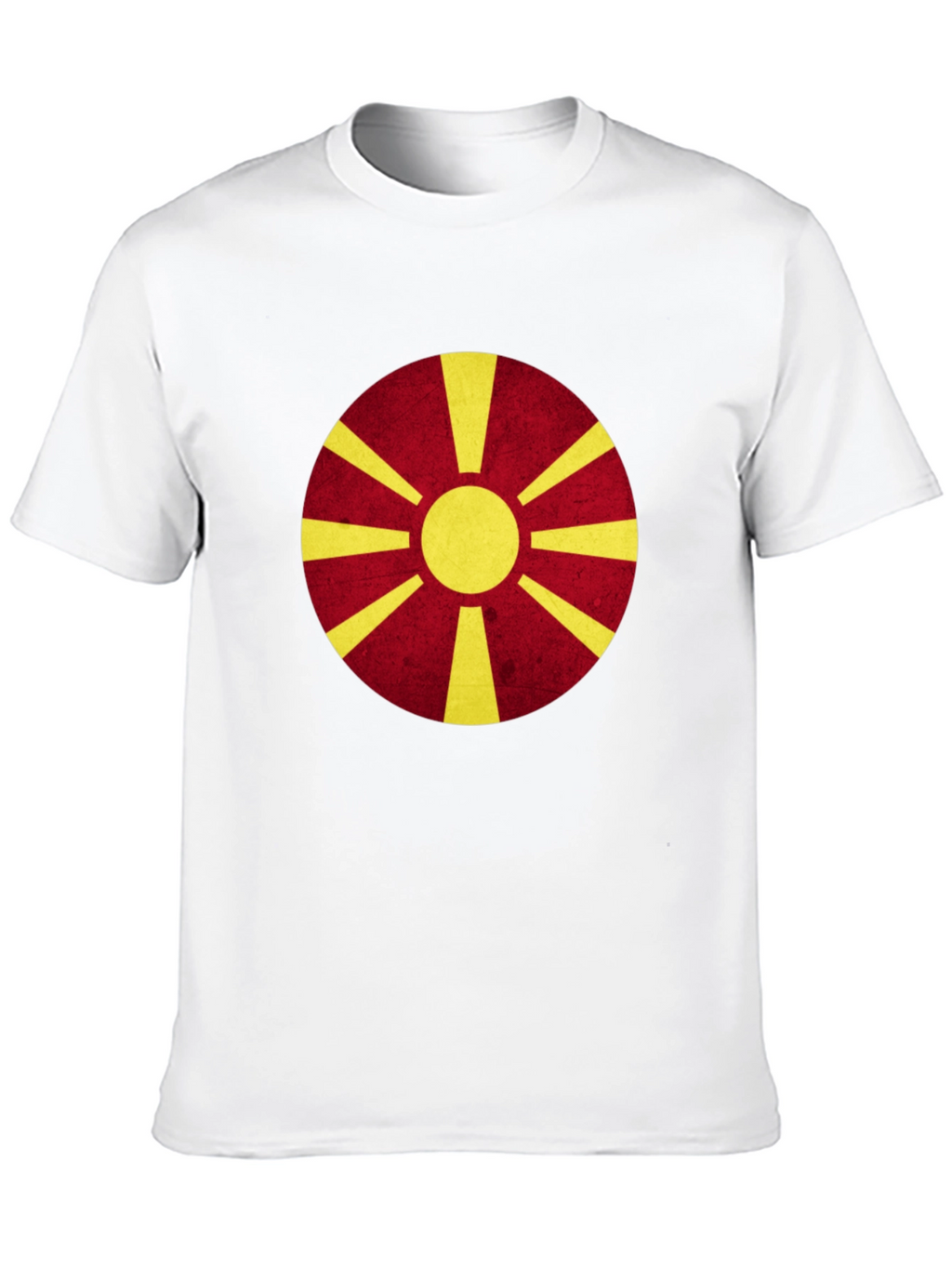 Macedonia Flag Graphic Tee - Black Cotton Shirt