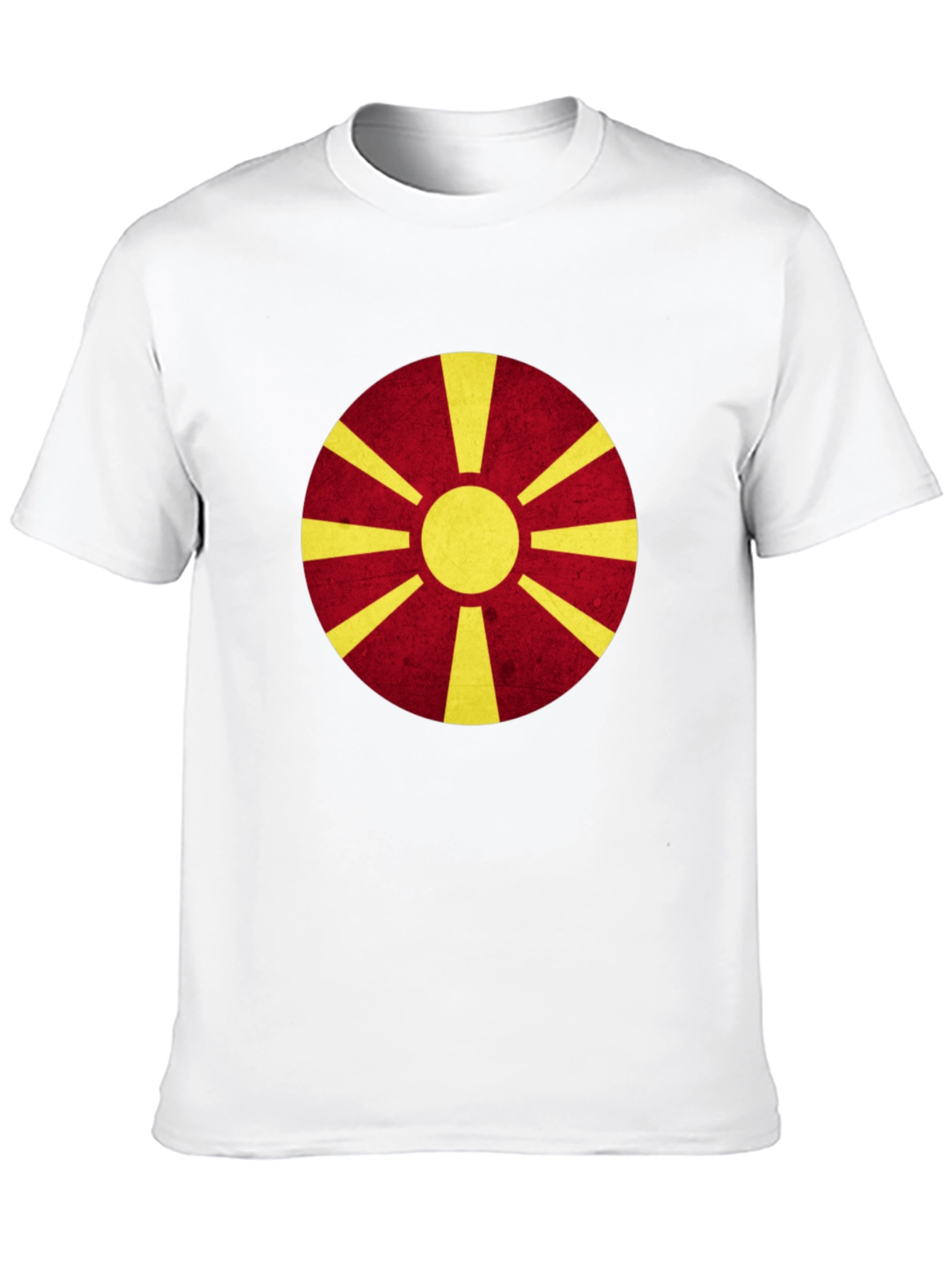Macedonia Flag Graphic Tee - Black Cotton Shirt