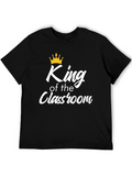 King of the Classroom Graphic T-Shirt - Black