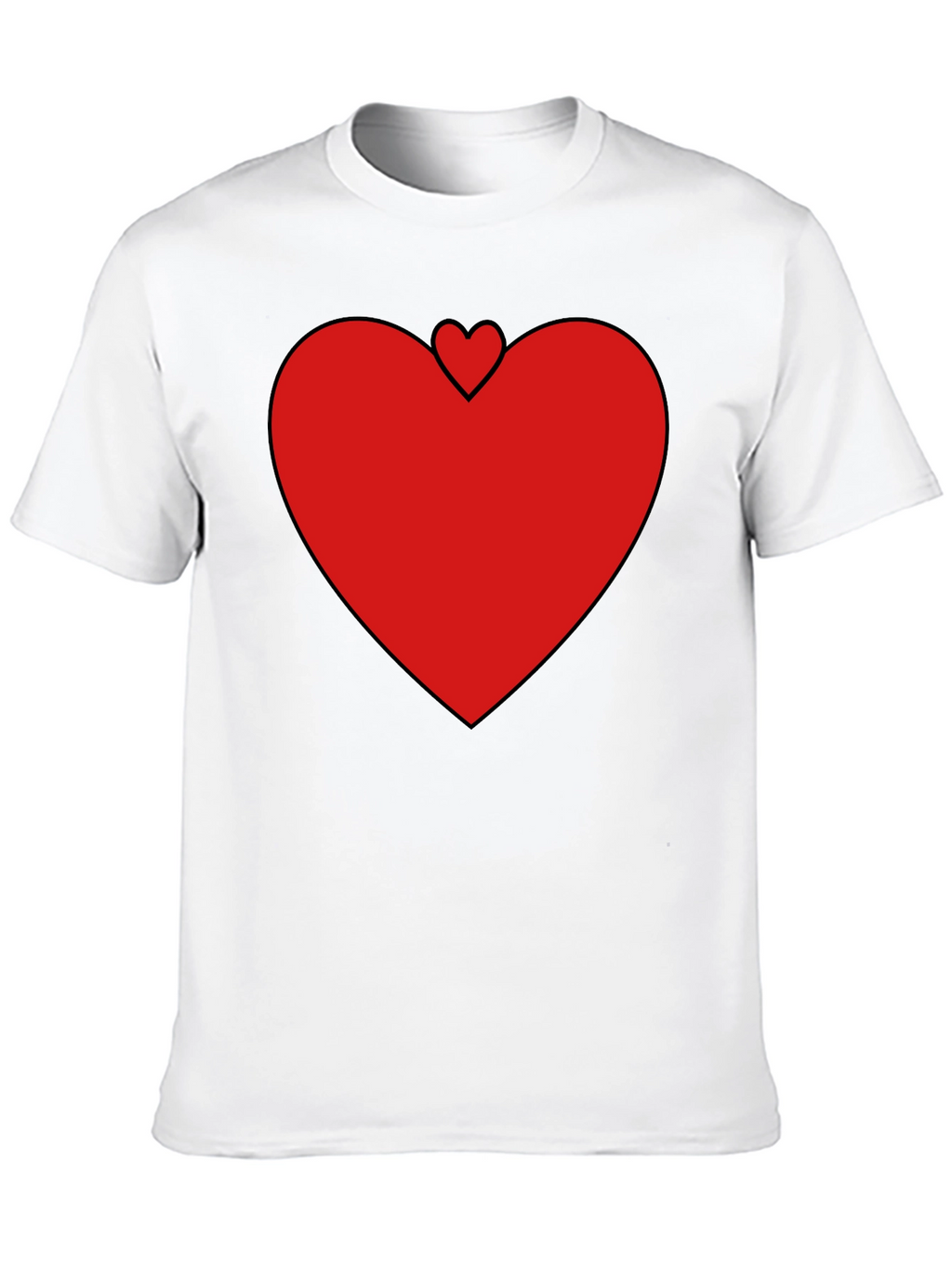 Heart Within a Heart Black Tee