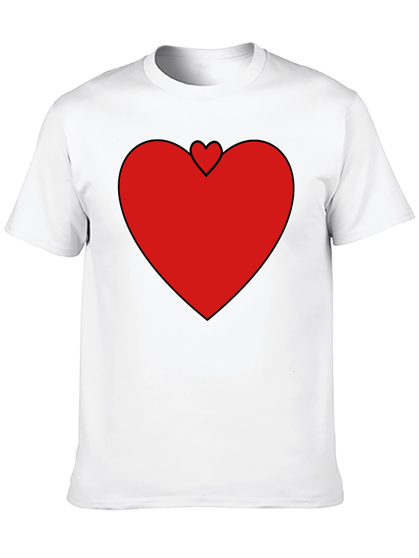 Heart Within a Heart Black Tee