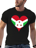 Burundi Flag Heart T-Shirt - Show Your Love!