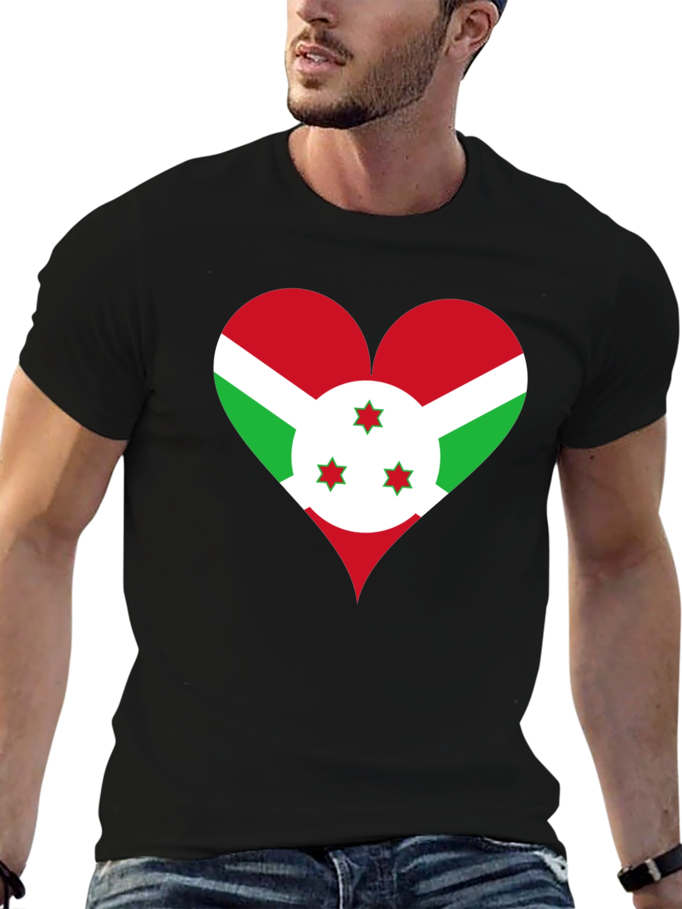 Burundi Flag Heart T-Shirt - Show Your Love!