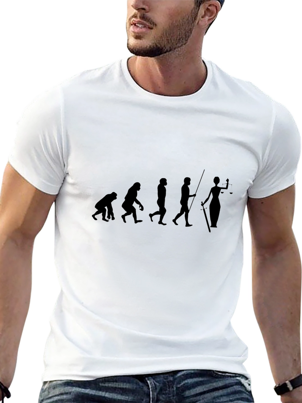Evolution of Justice Black T-Shirt