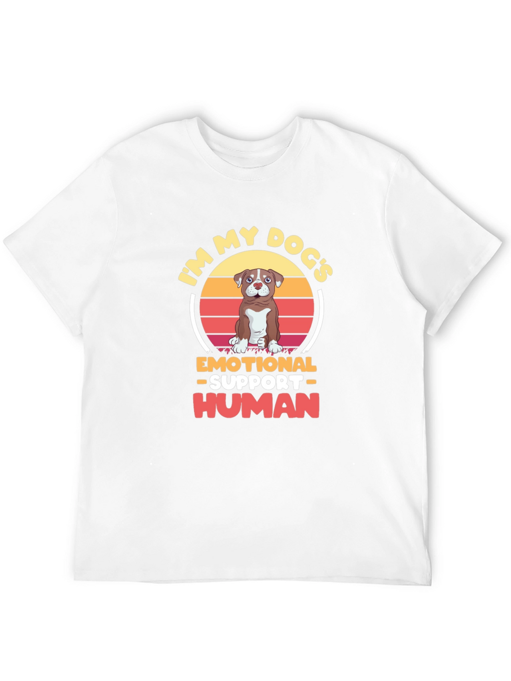 Emotional Support Human Dog T-Shirt